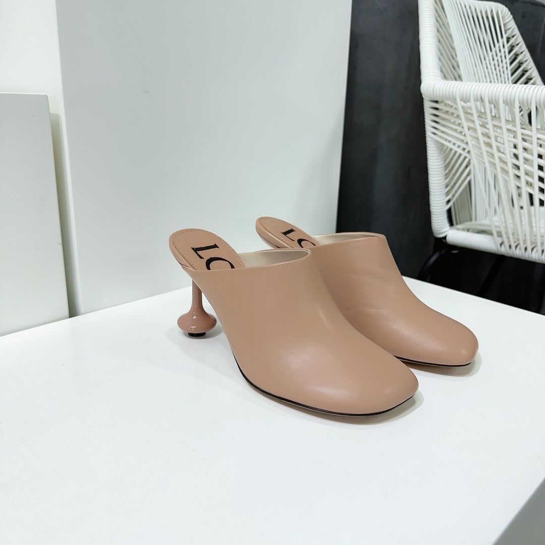 LW TOY MULE 95 TAN CALFSKIN - 35