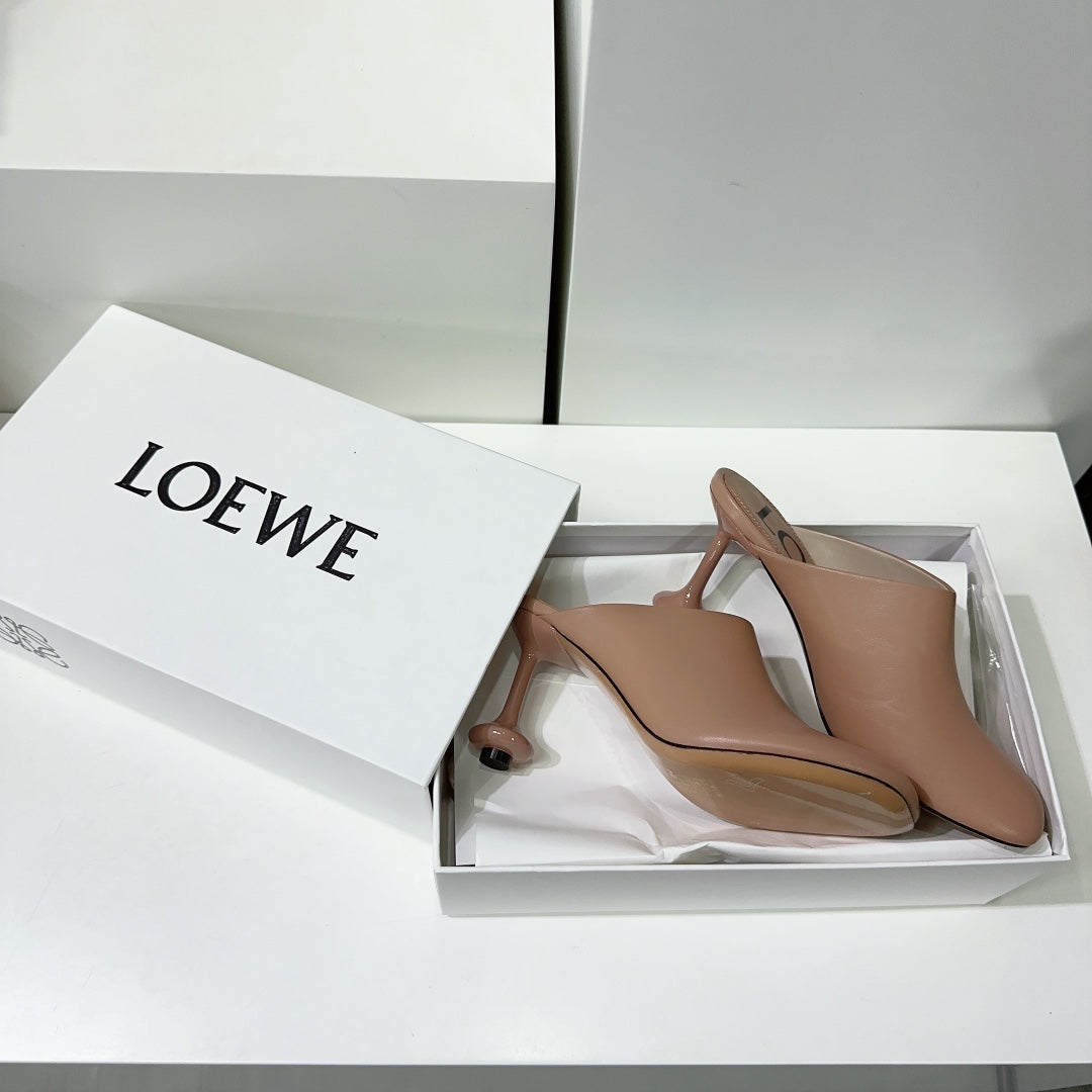LW TOY MULE 95 TAN CALFSKIN - 35
