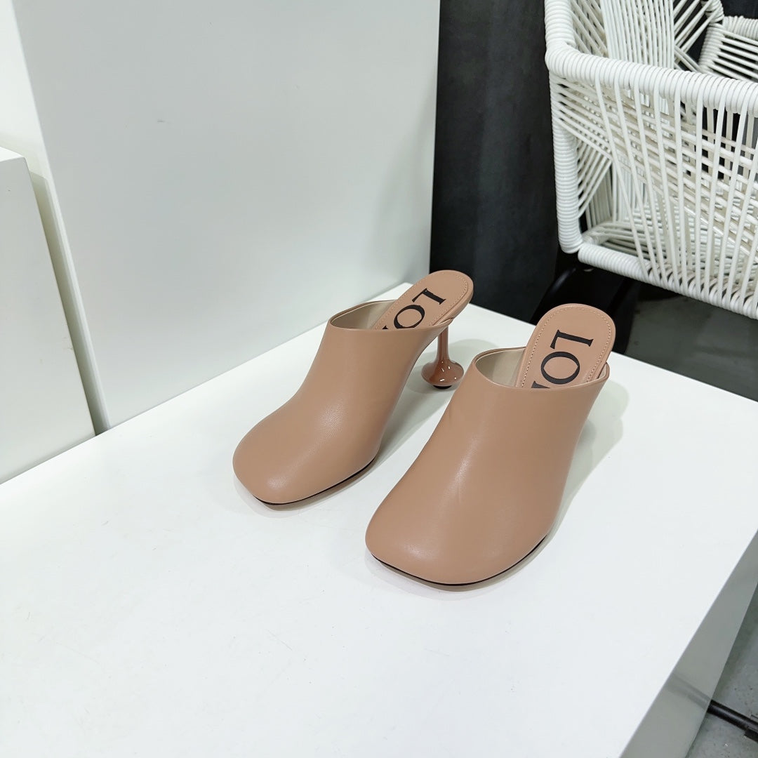 LW TOY MULE 95 TAN CALFSKIN - 35