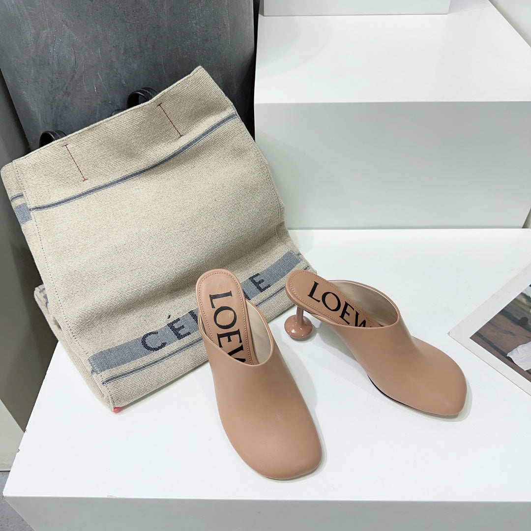 LW TOY MULE 95 TAN CALFSKIN - 35