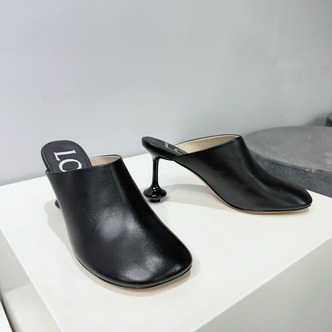 LW TOY MULE 95 BLACK CALFSKIN - 35