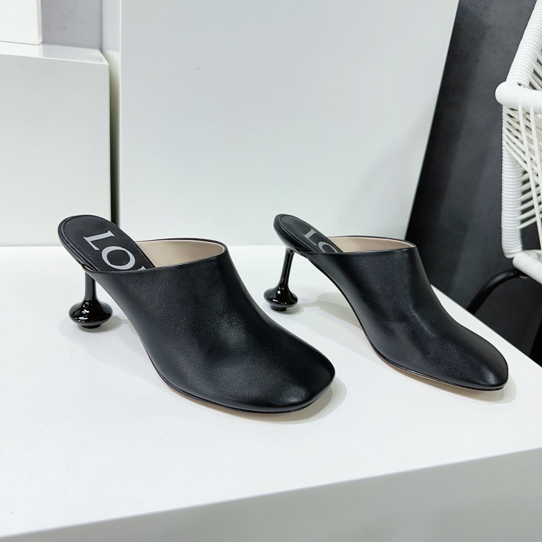 LW TOY MULE 95 BLACK CALFSKIN - 35