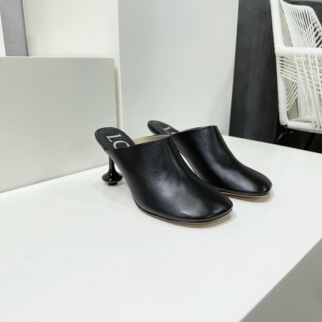 LW TOY MULE 95 BLACK CALFSKIN - 35