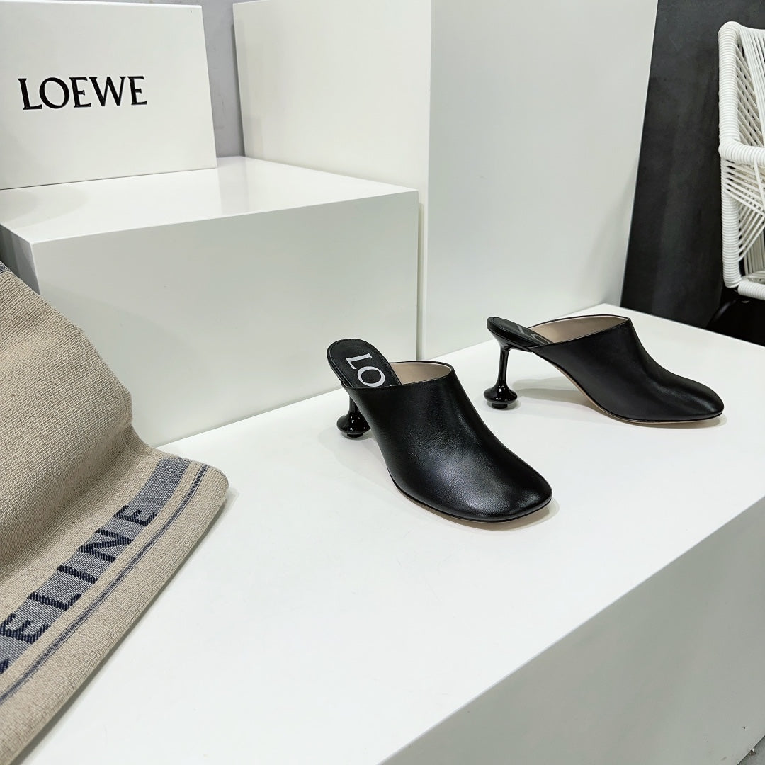 LW TOY MULE 95 BLACK CALFSKIN - 35