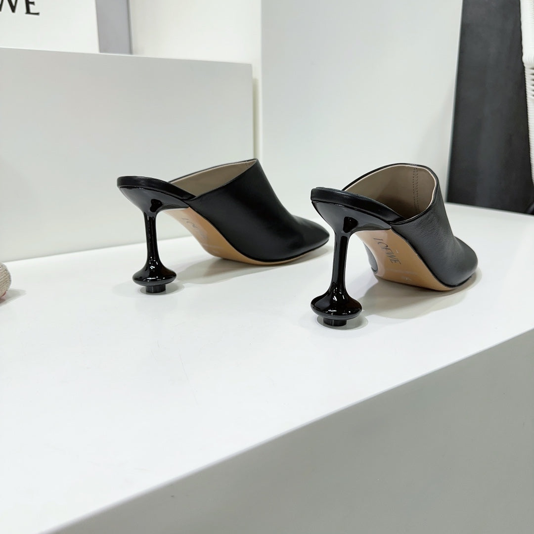 LW TOY MULE 95 BLACK CALFSKIN - 35