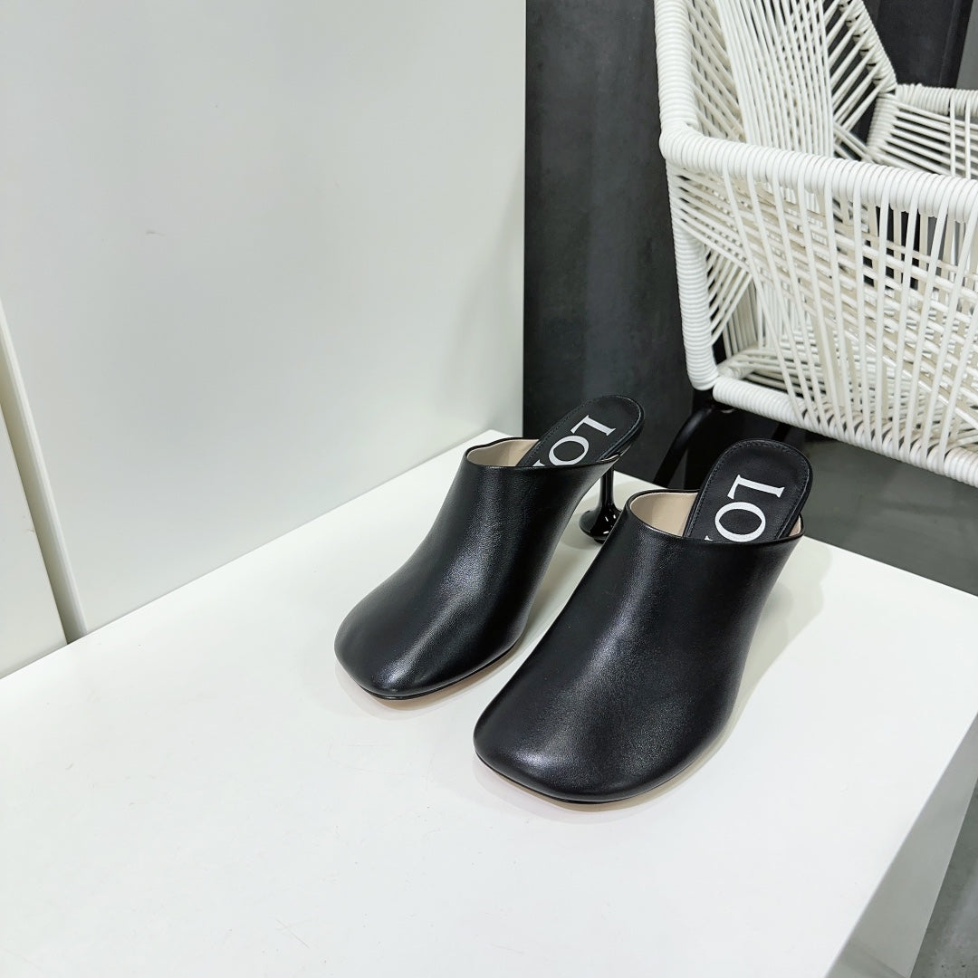 LW TOY MULE 95 BLACK CALFSKIN - 35