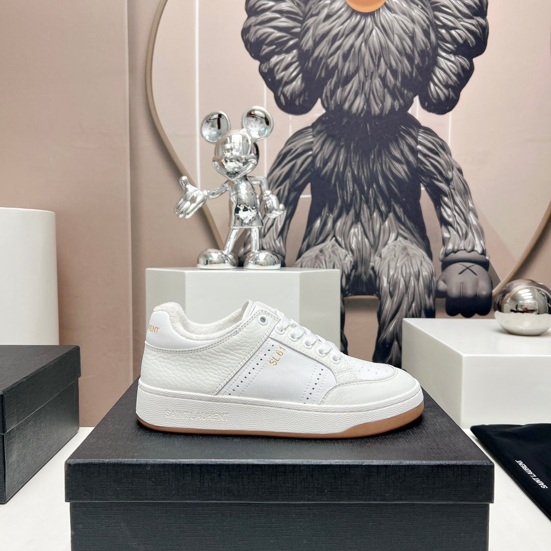 SL/61 SNEAKERS IN WHITE CALFSKIN - 35