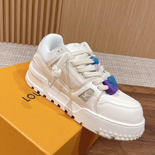LV Trainer Maxi Sneaker White Calfskin - 35