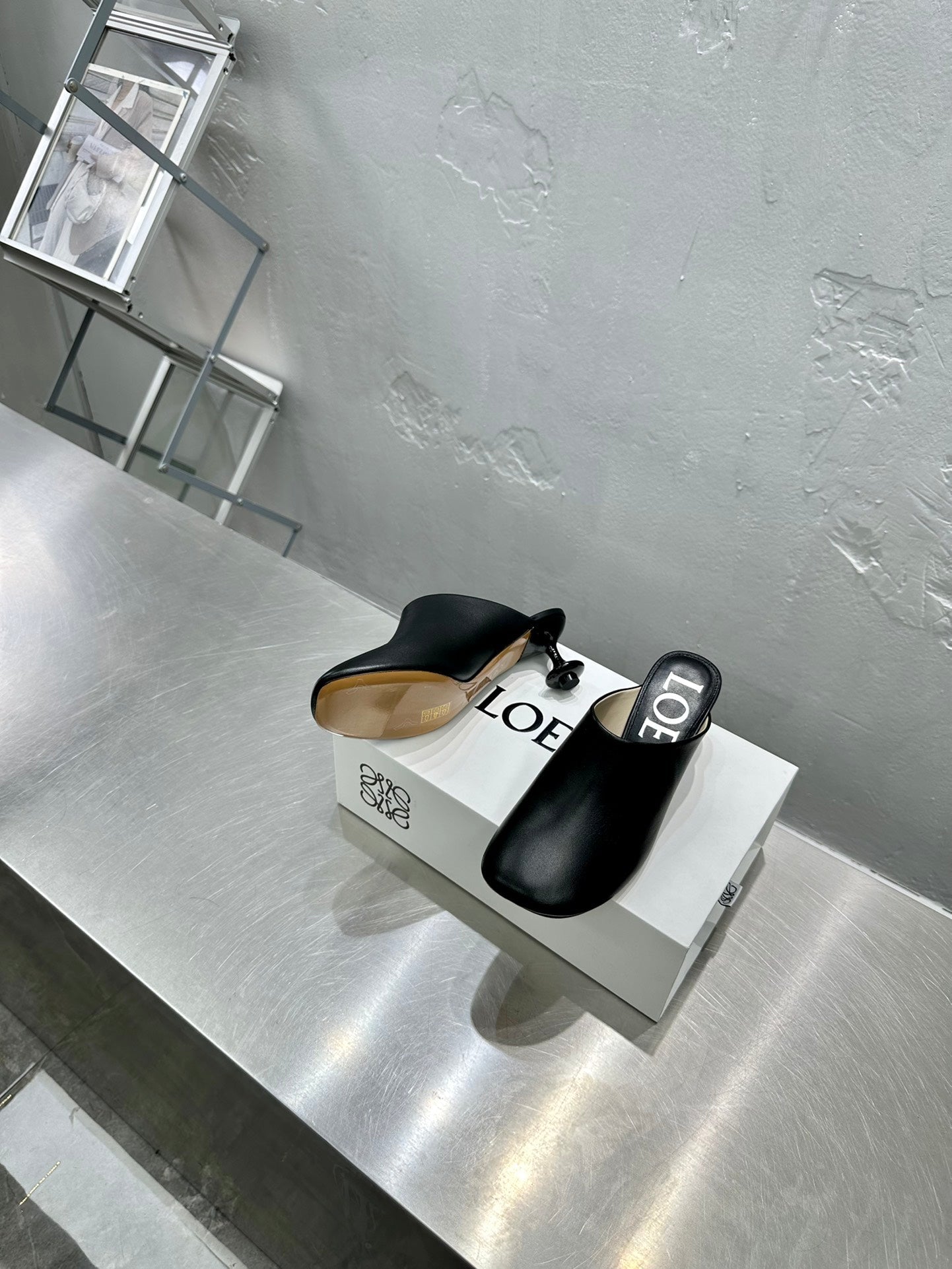 LW TOY MULE 55 BLACK CALFSKIN - 35