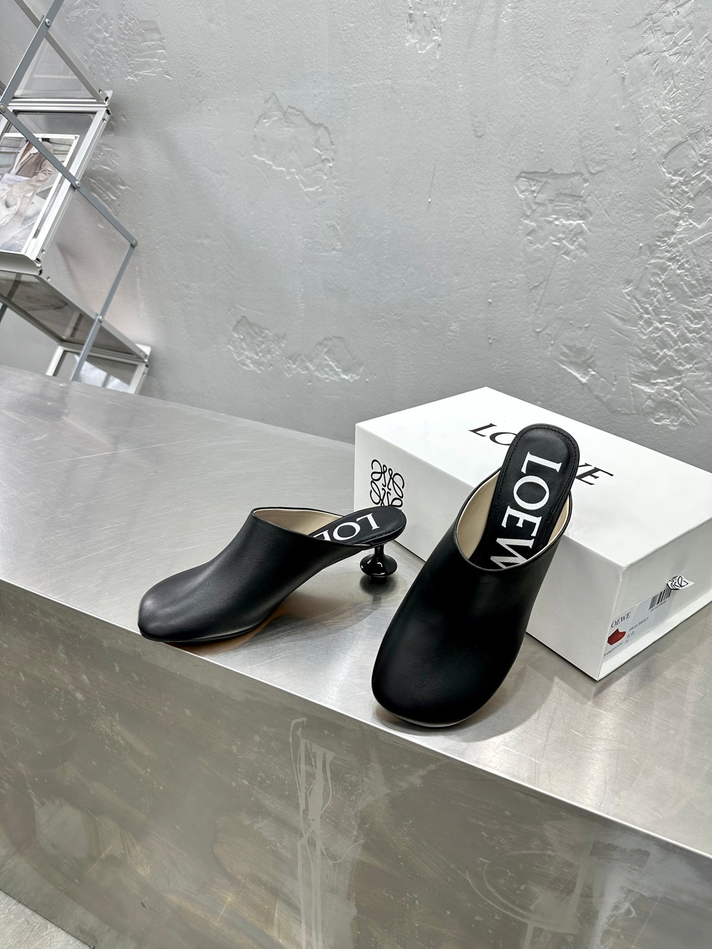 LW TOY MULE 55 BLACK CALFSKIN - 35