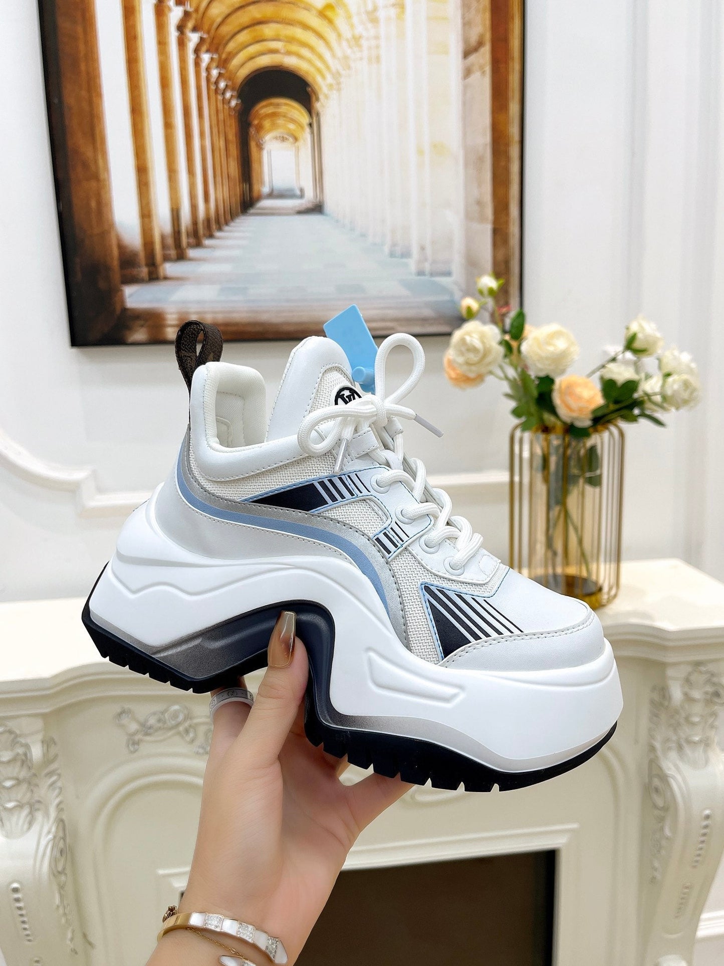 LV ARCHLIGHT 2.0 PLATFORM SNEAKER IN COLORFUL MIX OF MATERIALS 991810 - 35