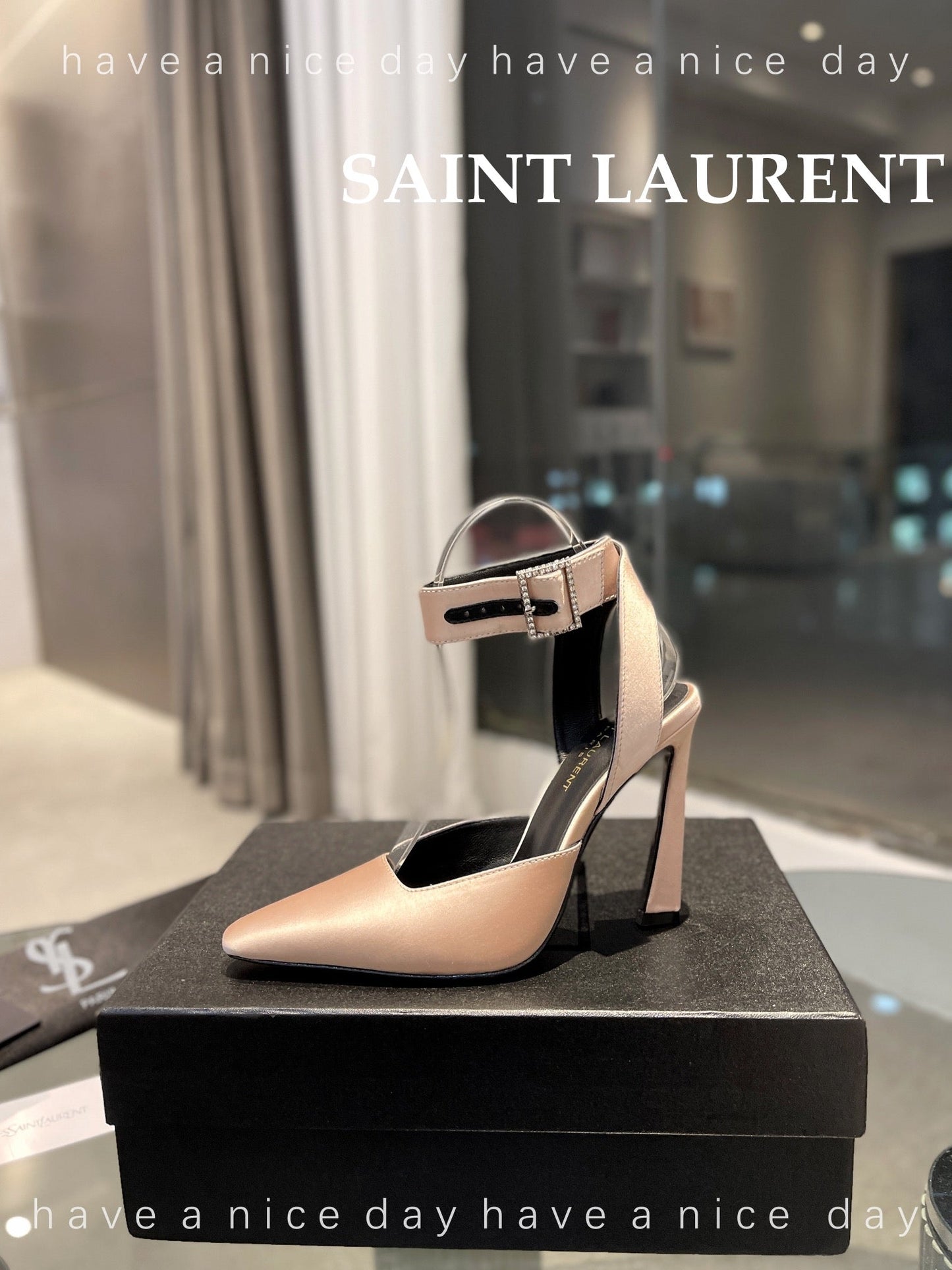 SL FANNY SLINGBACK PUMPS CHAMPAGNE SATIN - 35