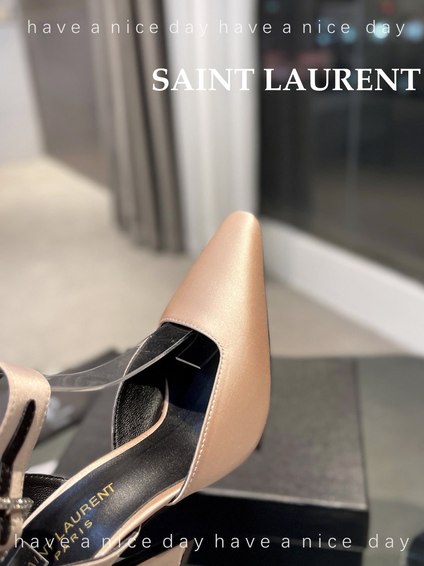 SL FANNY SLINGBACK PUMPS CHAMPAGNE SATIN - 35