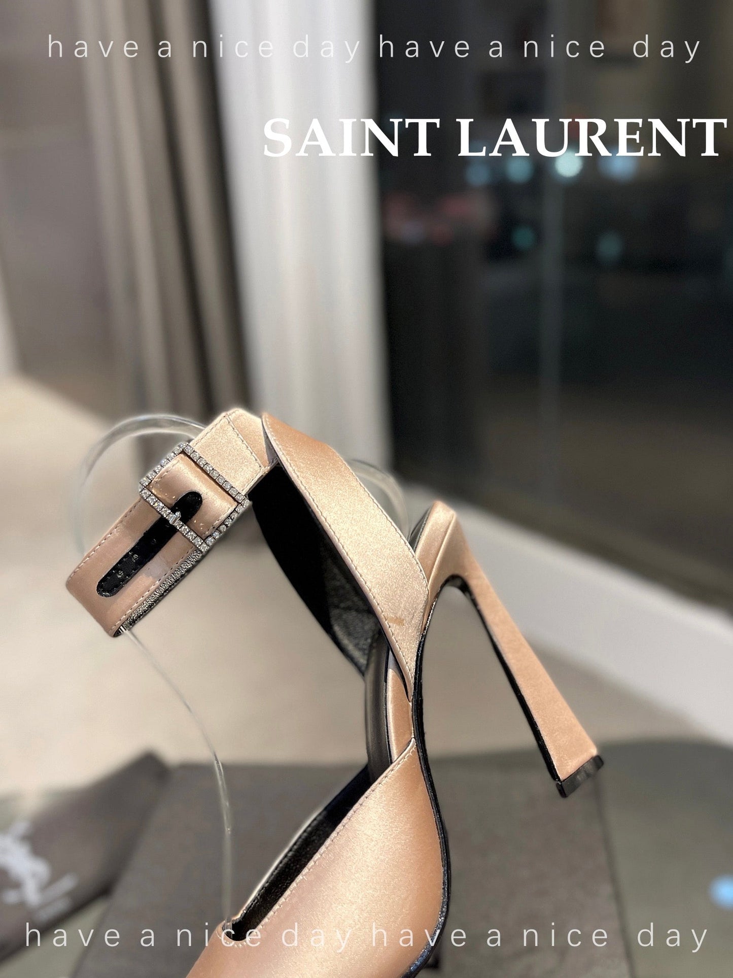 SL FANNY SLINGBACK PUMPS CHAMPAGNE SATIN - 35
