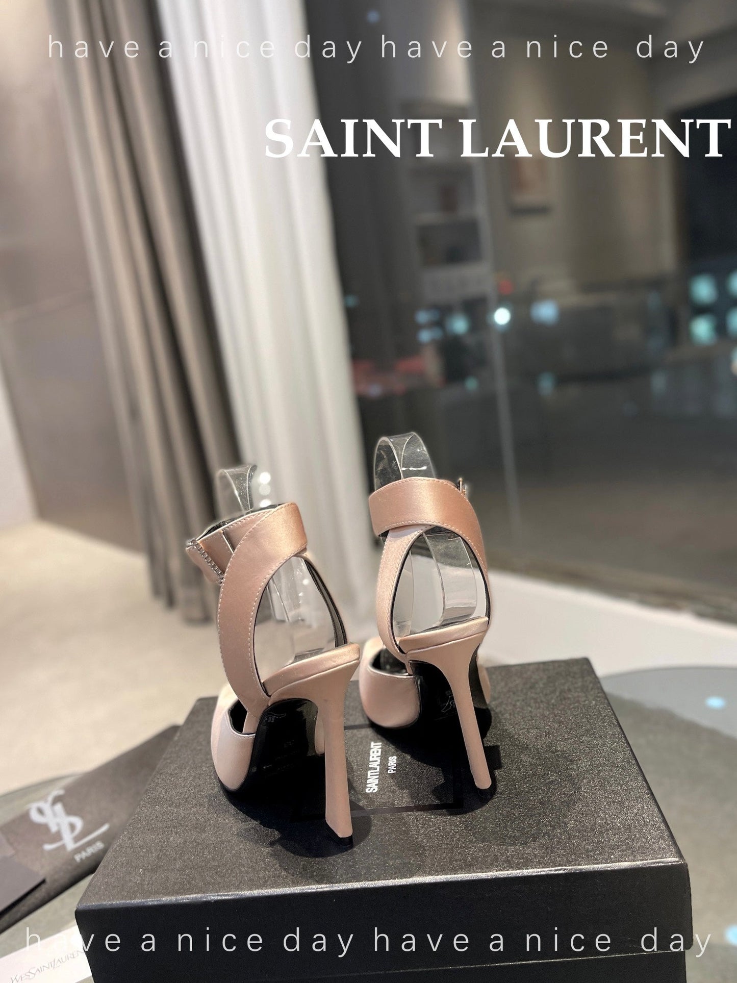 SL FANNY SLINGBACK PUMPS CHAMPAGNE SATIN - 35