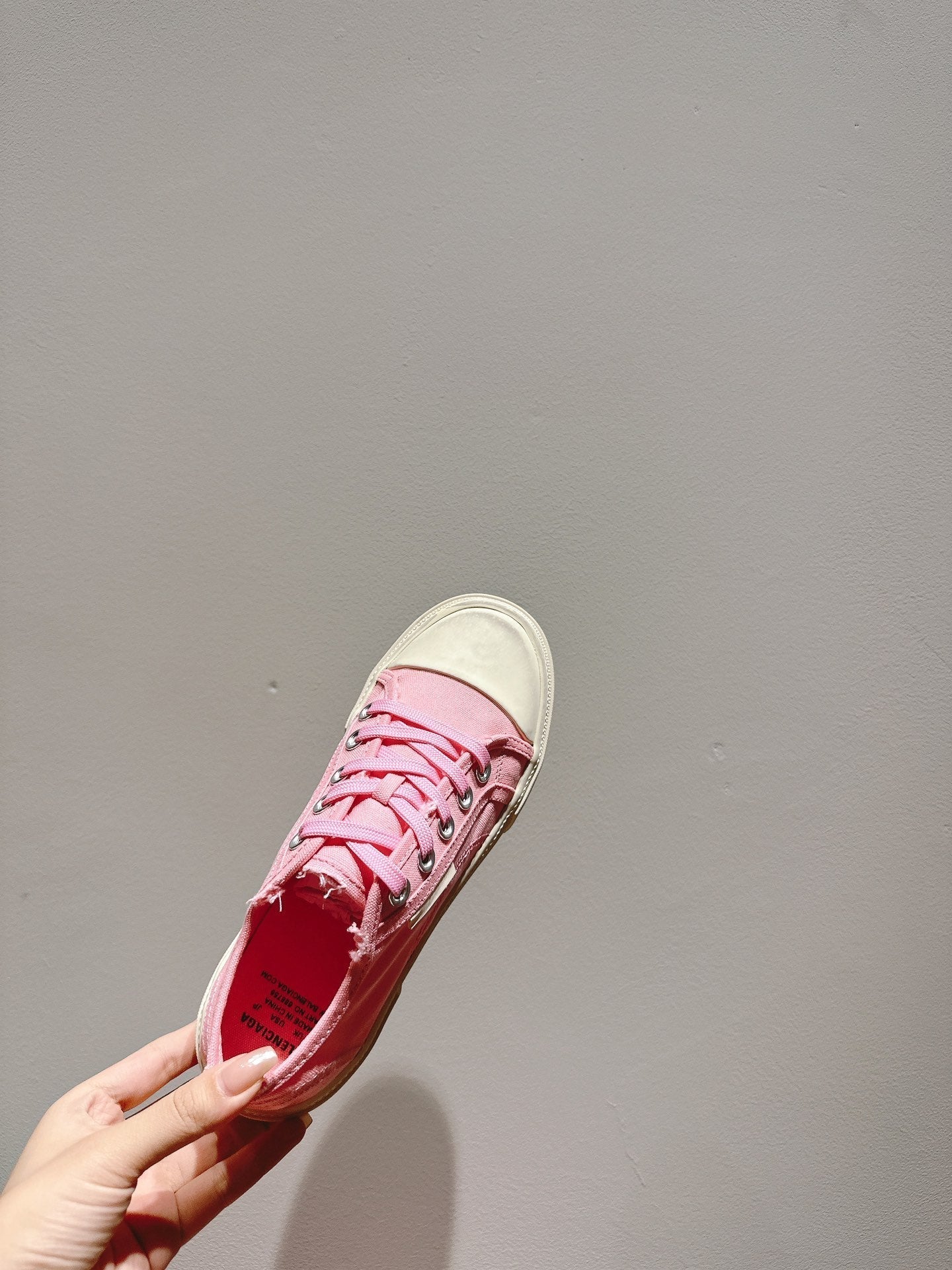 BALENCIAGA 25S SNEAKER IN PINK CANVAS - 35
