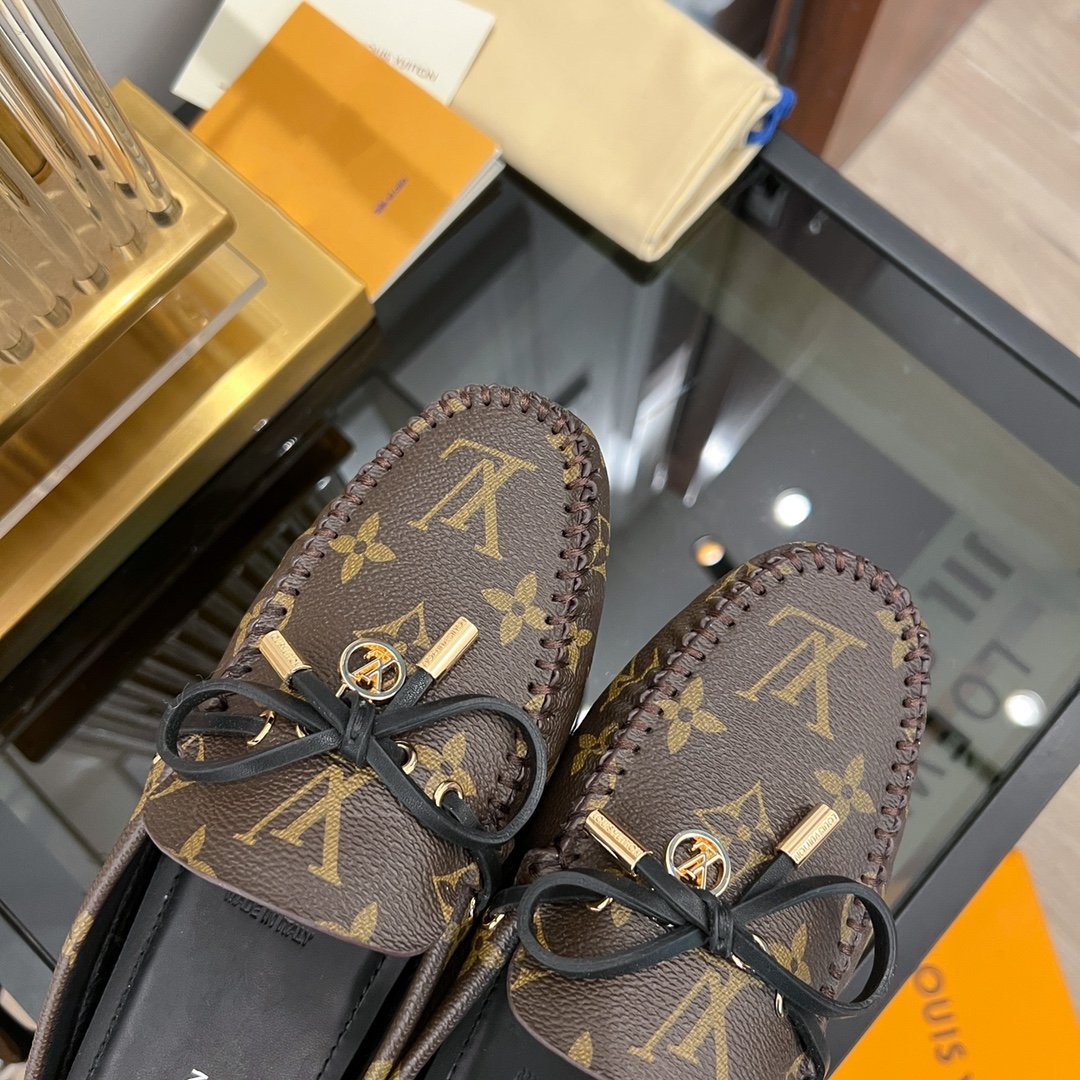 LV GLORIA FLAT LOAFER CLASSIC MONOGRAM BROWN - 35