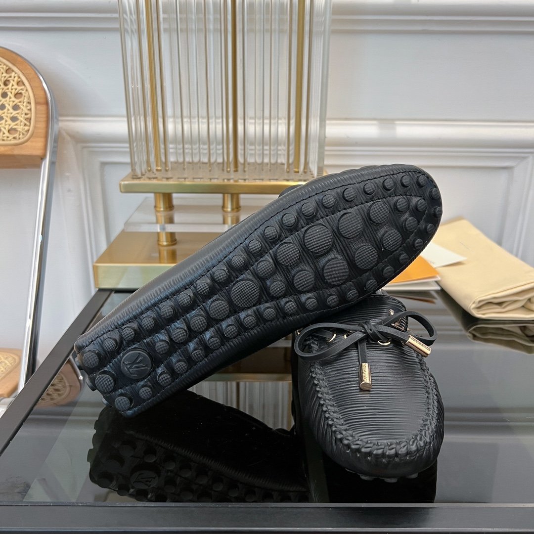 LV GLORIA FLAT LOAFER PLAIN BLACK - 35
