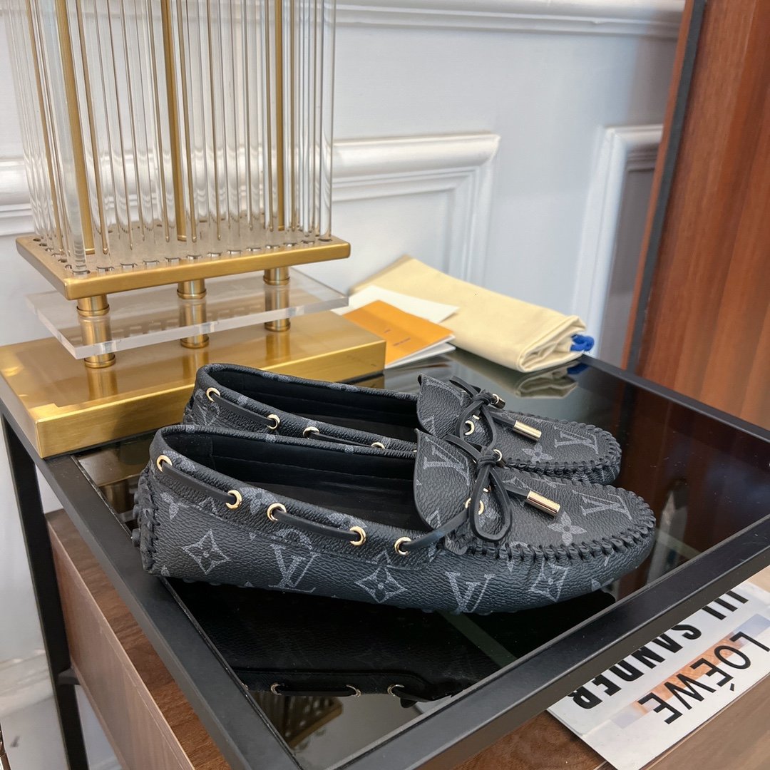 LV GLORIA FLAT LOAFER CLASSIC MONOGRAM BLACK - 35