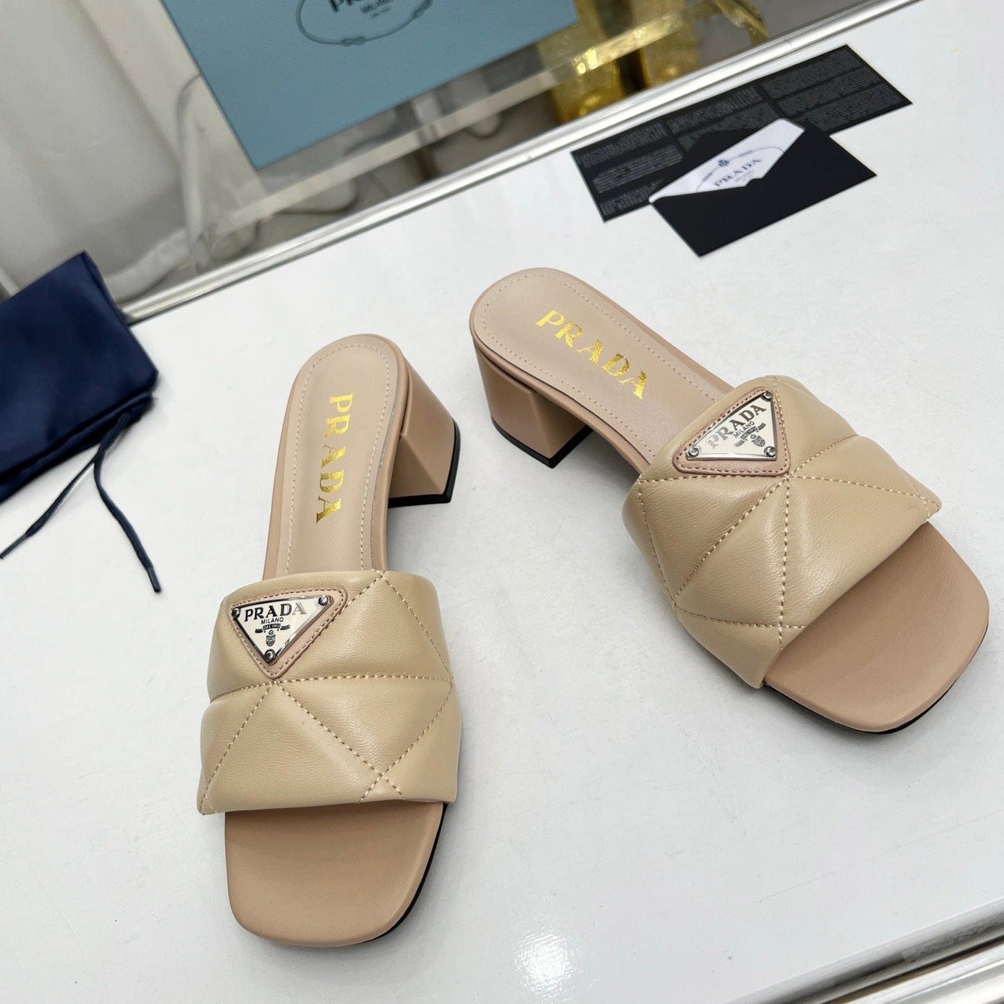 PRA EMBROIDERED SANDALS 45 BEIGE LAMBSKIN - 35