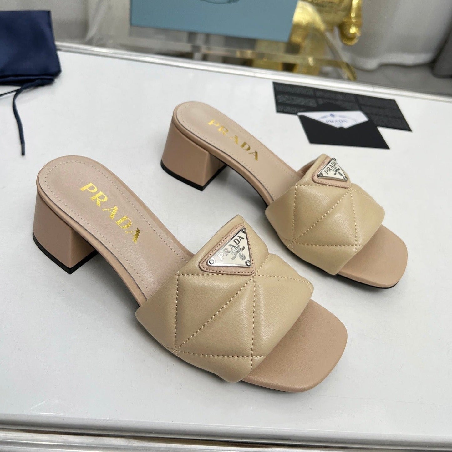 PRA EMBROIDERED SANDALS 45 BEIGE LAMBSKIN - 35