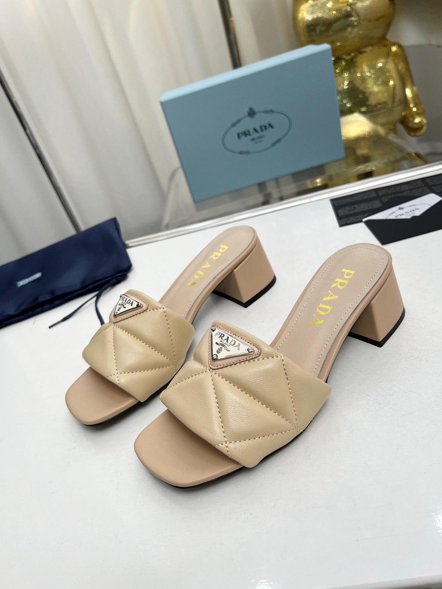PRA EMBROIDERED SANDALS 45 BEIGE LAMBSKIN - 35