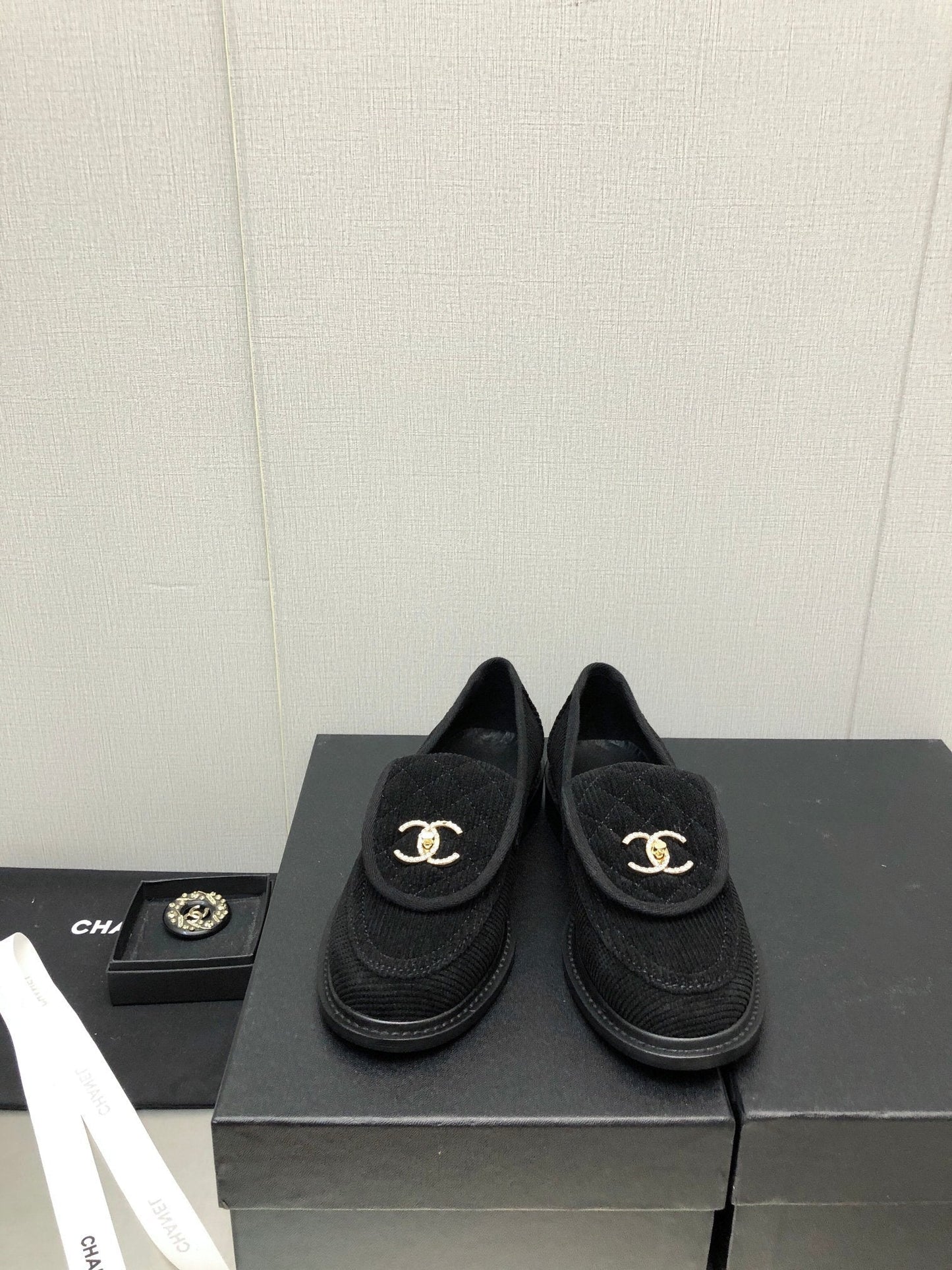 moccasins black denim 40mm - 35