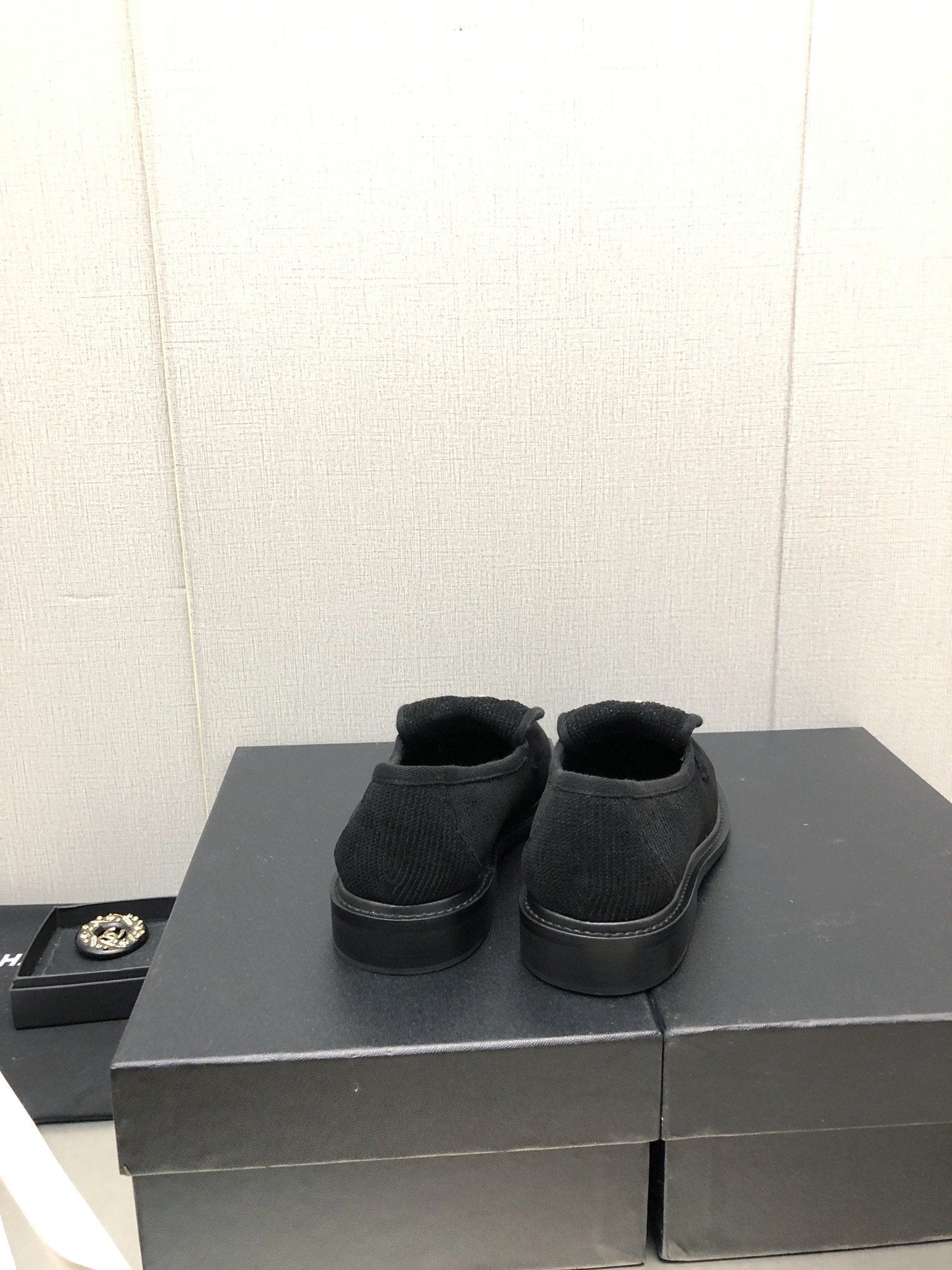 moccasins black denim 40mm - 35