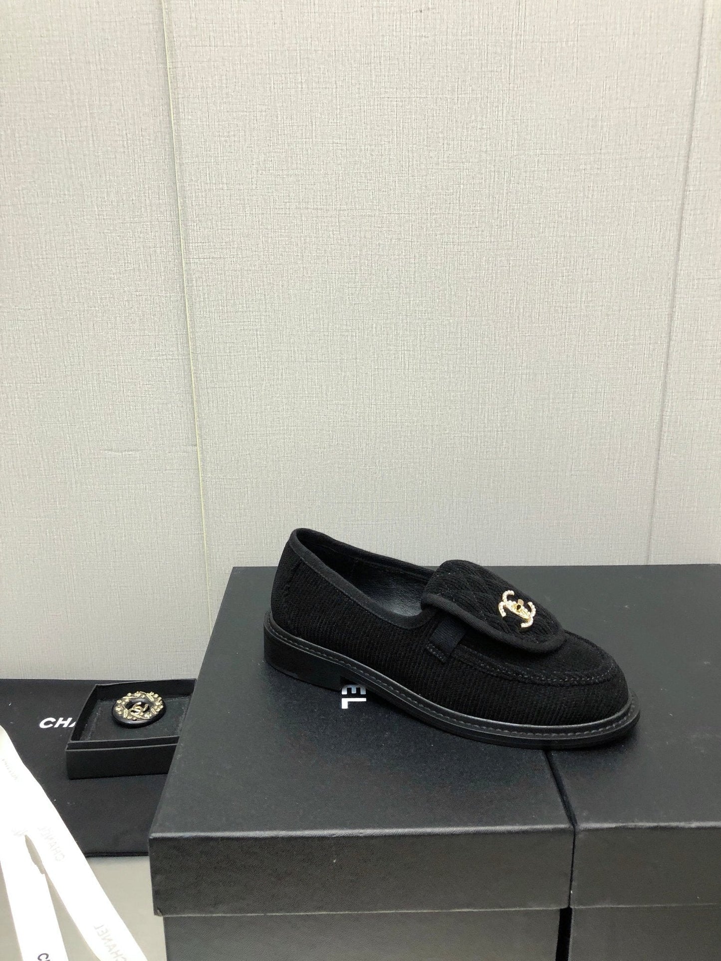 moccasins black denim 40mm - 35