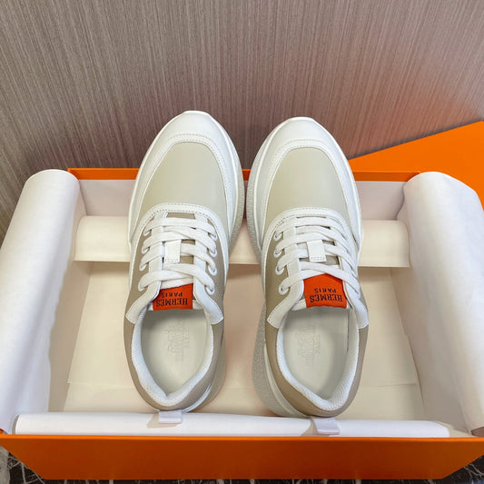 Кросівки GIGA SNEAKER BEIGE MIX WHITE CALFSKIN - 35