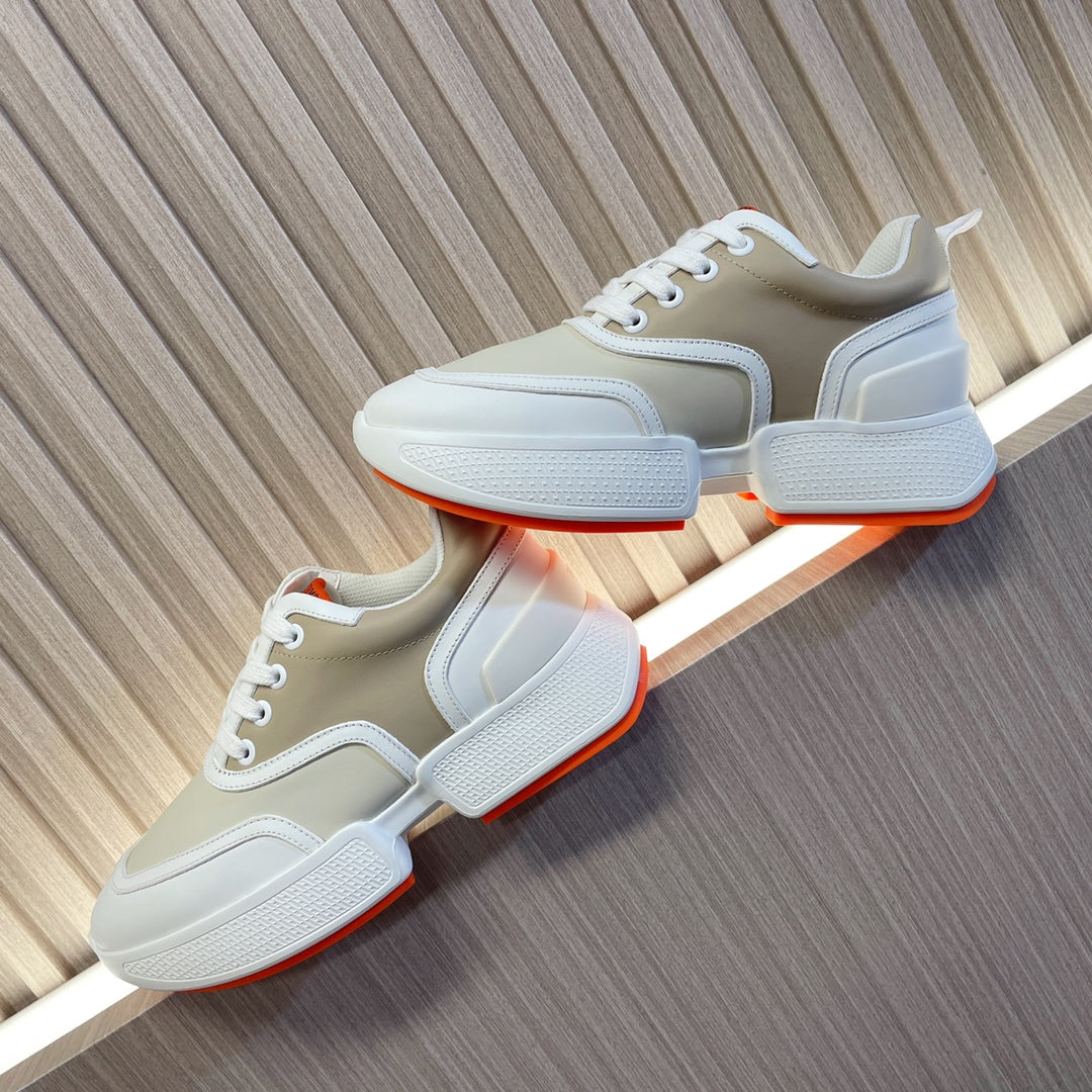GIGA SNEAKER BEIGE MIX WHITE CALFSKIN - 35
