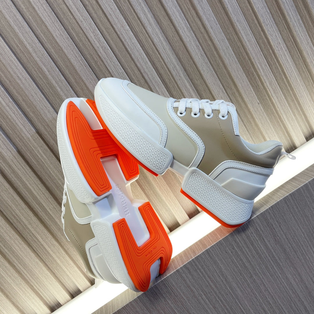 GIGA SNEAKER BEIGE MIX WHITE CALFSKIN - 35