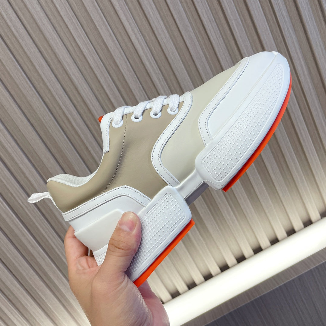 GIGA SNEAKER BEIGE MIX WHITE CALFSKIN - 35