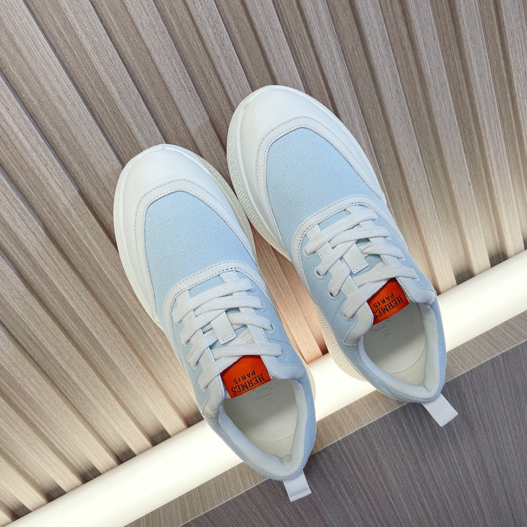 GIGA SNEAKER BLUE PASTEL MIX WHITE CALFSKIN - 35