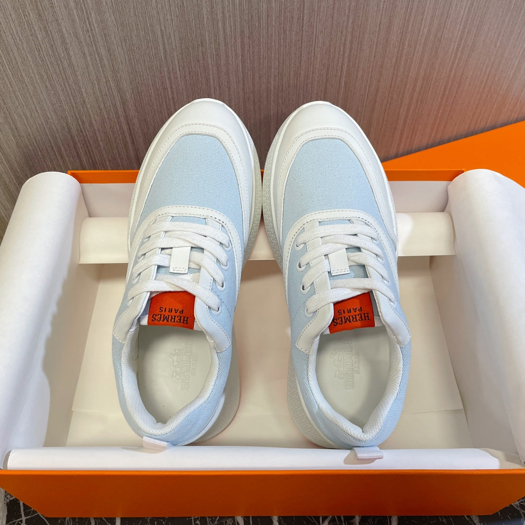 GIGA SNEAKER BLUE PASTEL MIX WHITE CALFSKIN - 35