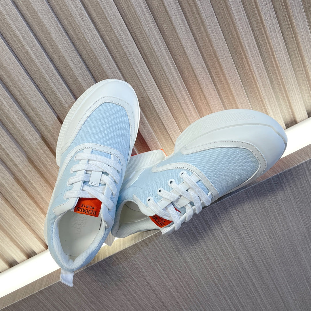 GIGA SNEAKER BLUE PASTEL MIX WHITE CALFSKIN - 35