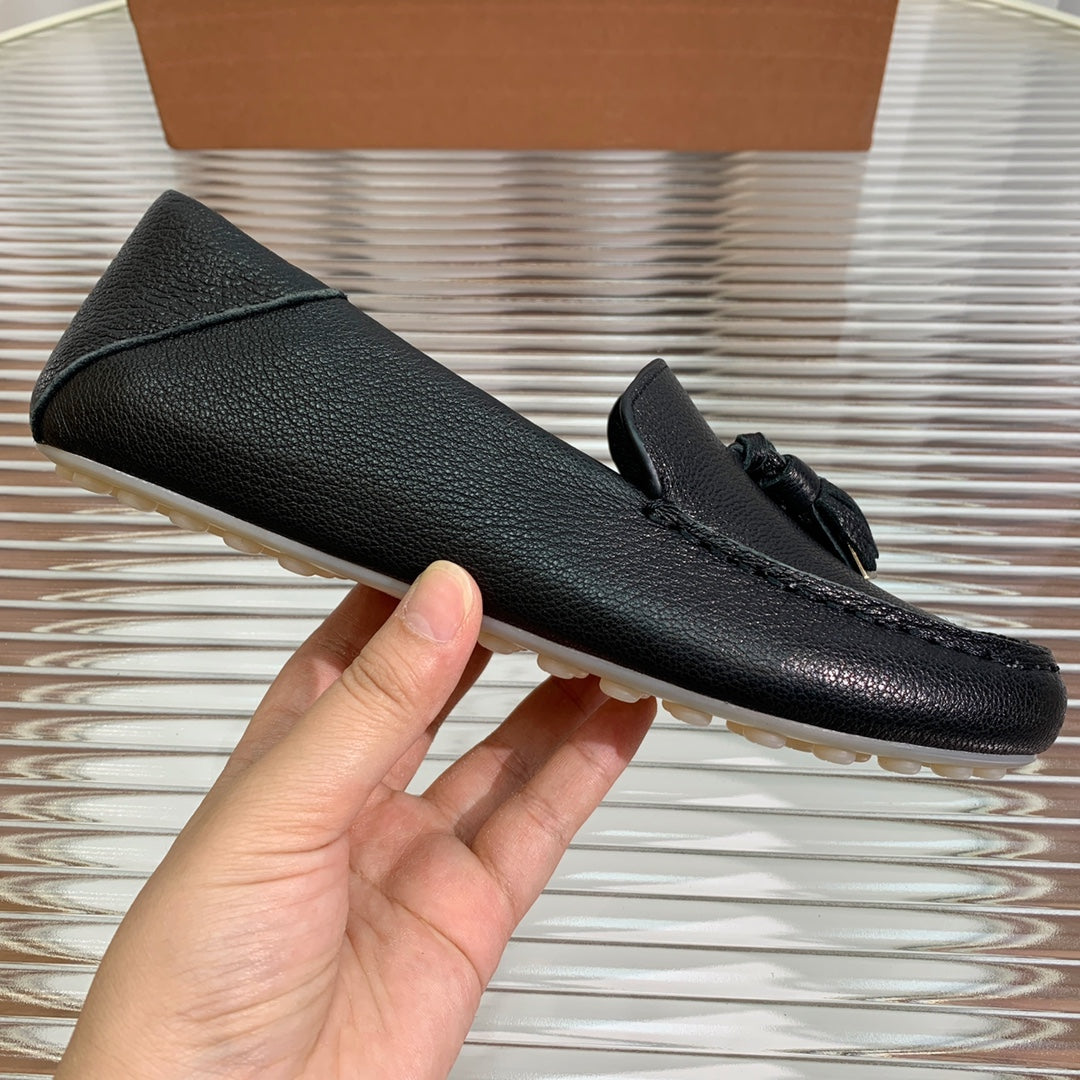 LP DOT SOLE WALK LOAFERS BLACK LAMBSKIN - 35