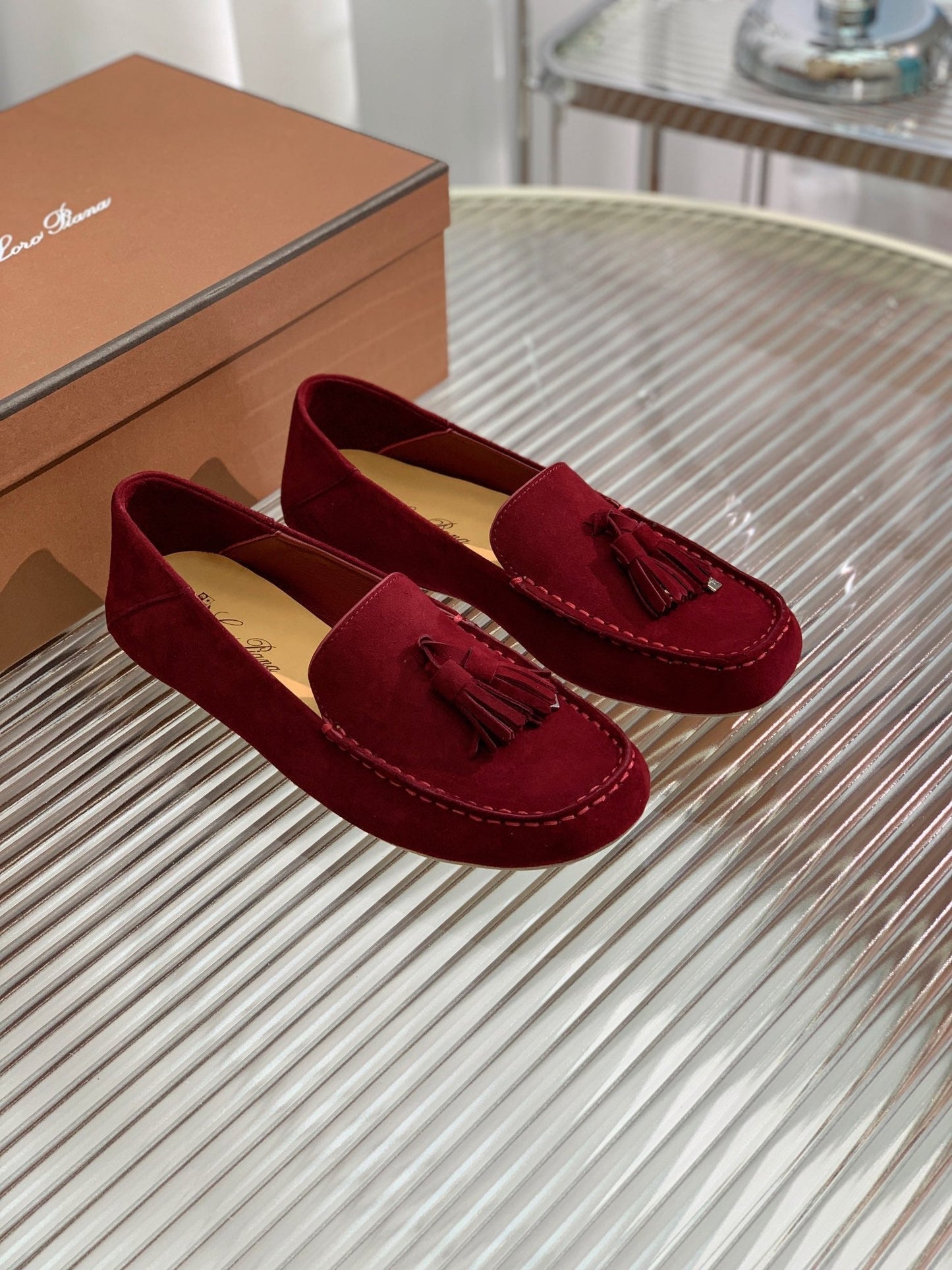 LP DOT SOLE WALK LOAFERS JAM SUEDE - 35