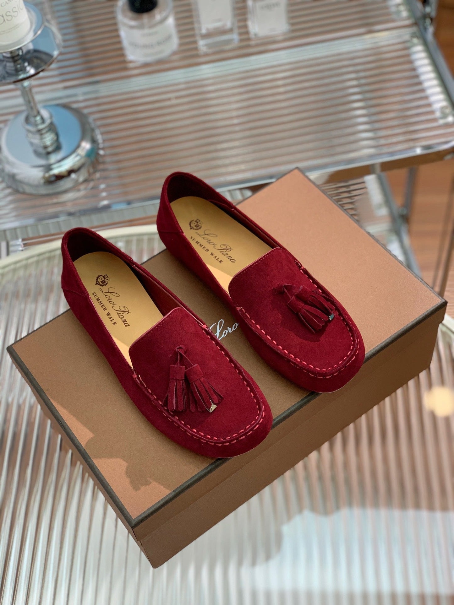 LP DOT SOLE WALK LOAFERS JAM SUEDE - 35