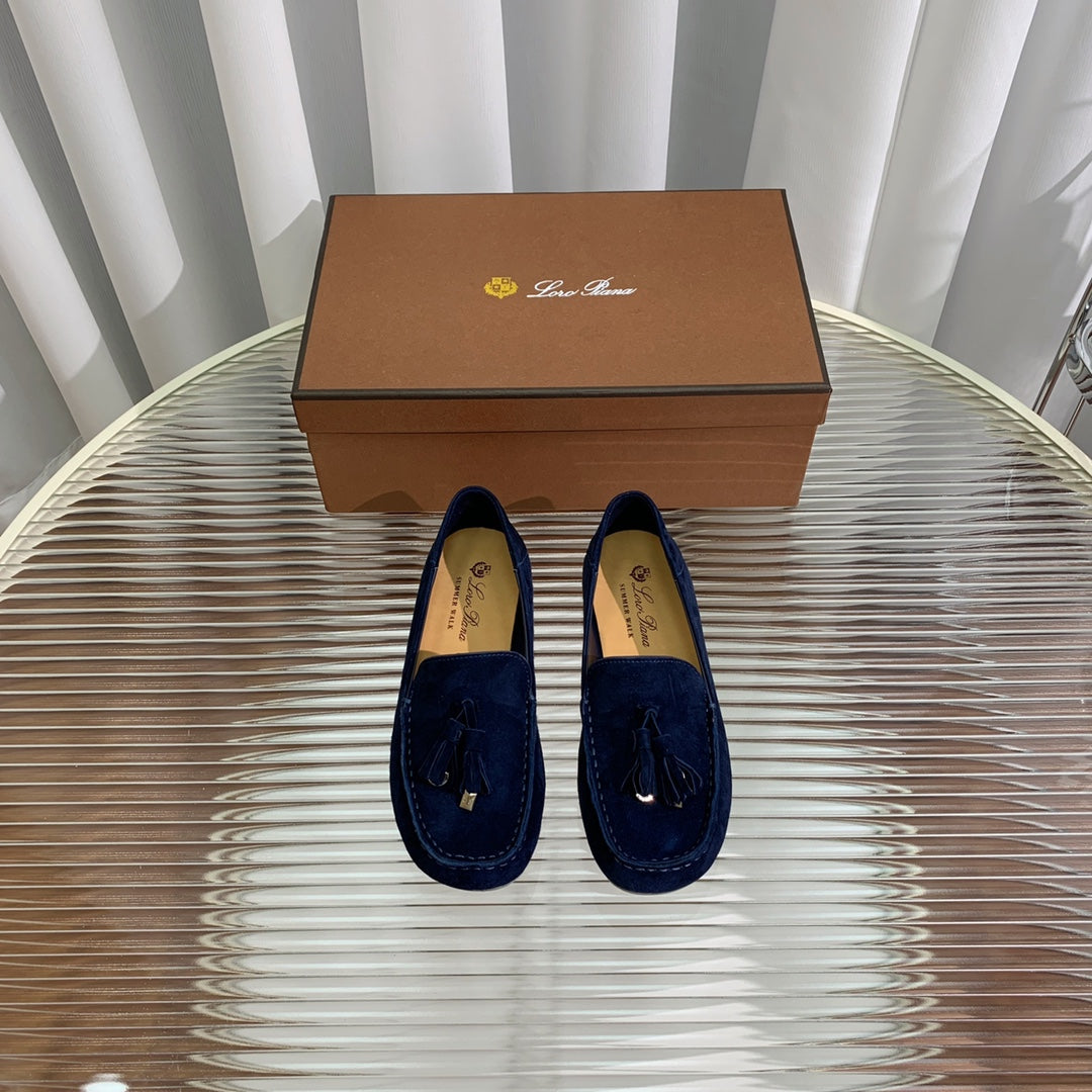 LP DOT SOLE WALK LOAFERS NAVY SUEDE - 35