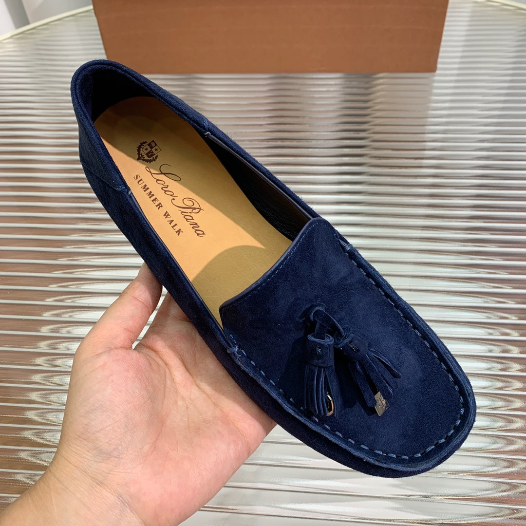 LP DOT SOLE WALK LOAFERS NAVY SUEDE - 35
