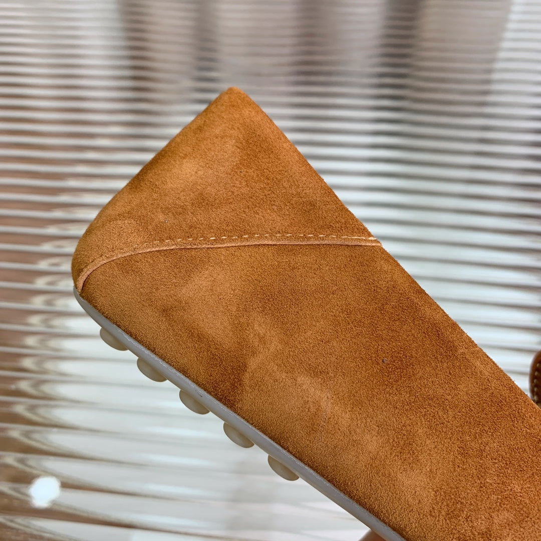 LP DOT SOLE WALK LOAFERS CARAMEL SUEDE - 35