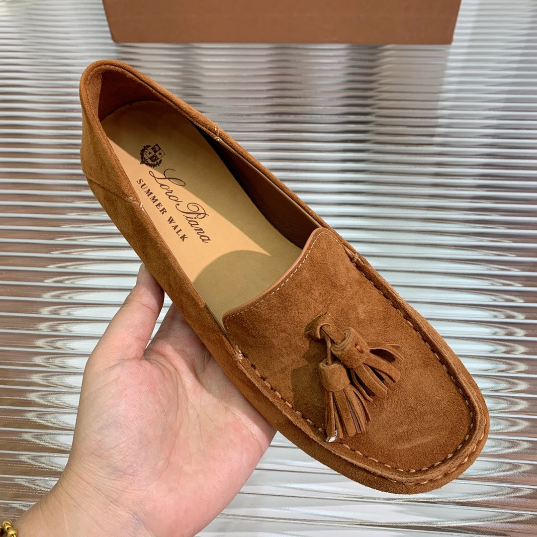 LP DOT SOLE WALK LOAFERS CARAMEL SUEDE - 35