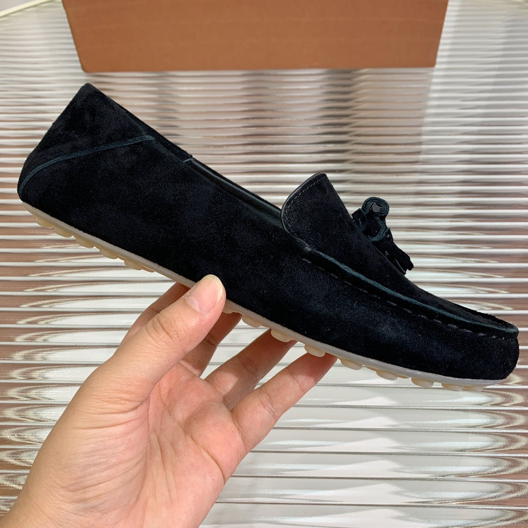 LP DOT SOLE WALK LOAFERS BLACK SUEDE - 35