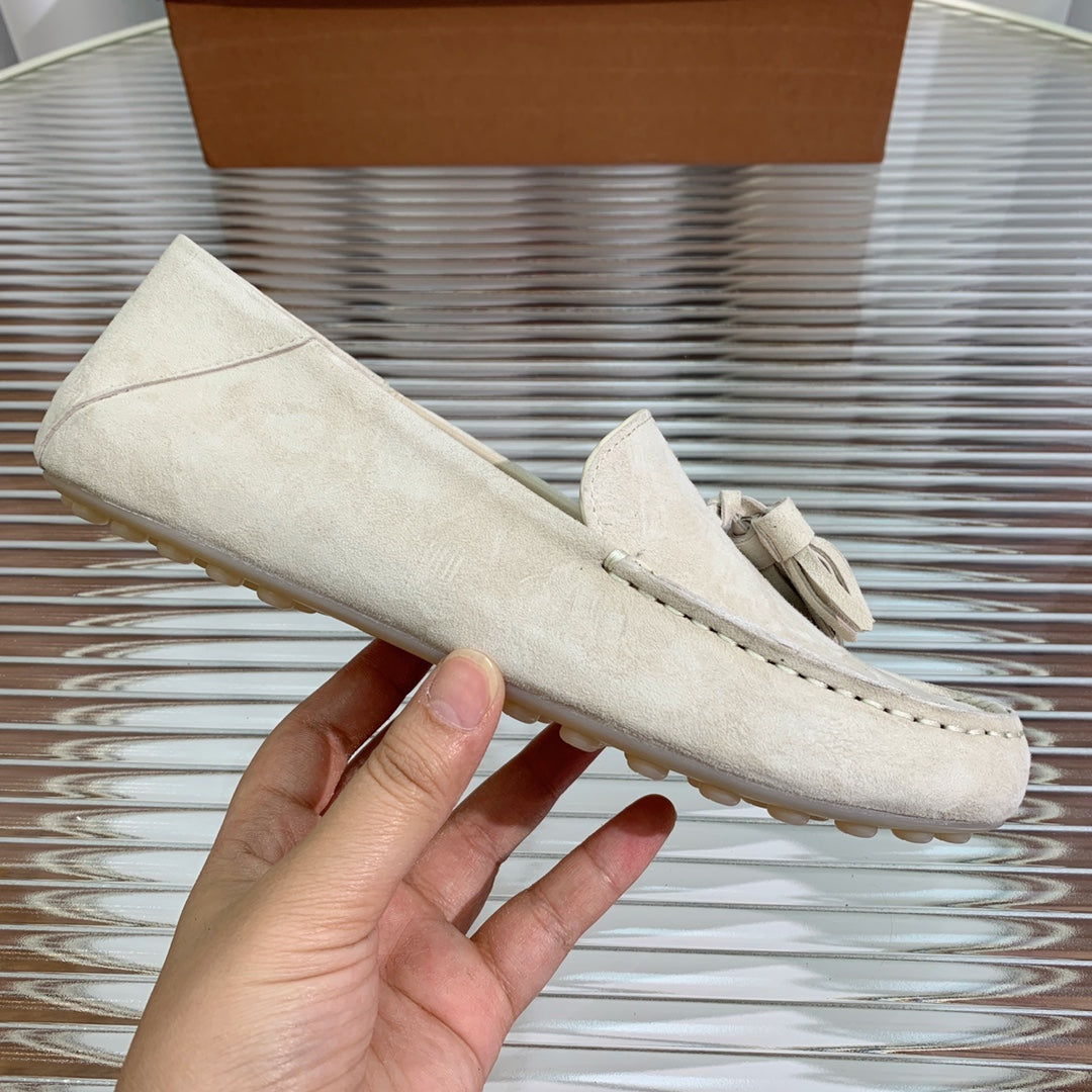 LP DOT SOLE WALK LOAFERS CREAMY WHITE SUEDE - 35