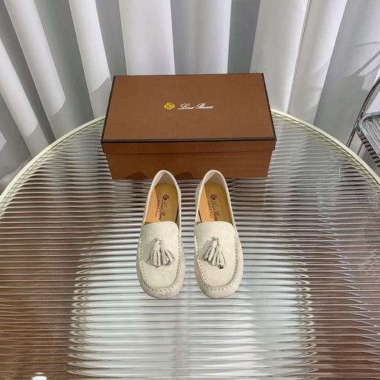 LP DOT SOLE WALK LOAFERS CREAMY WHITE SUEDE - 35