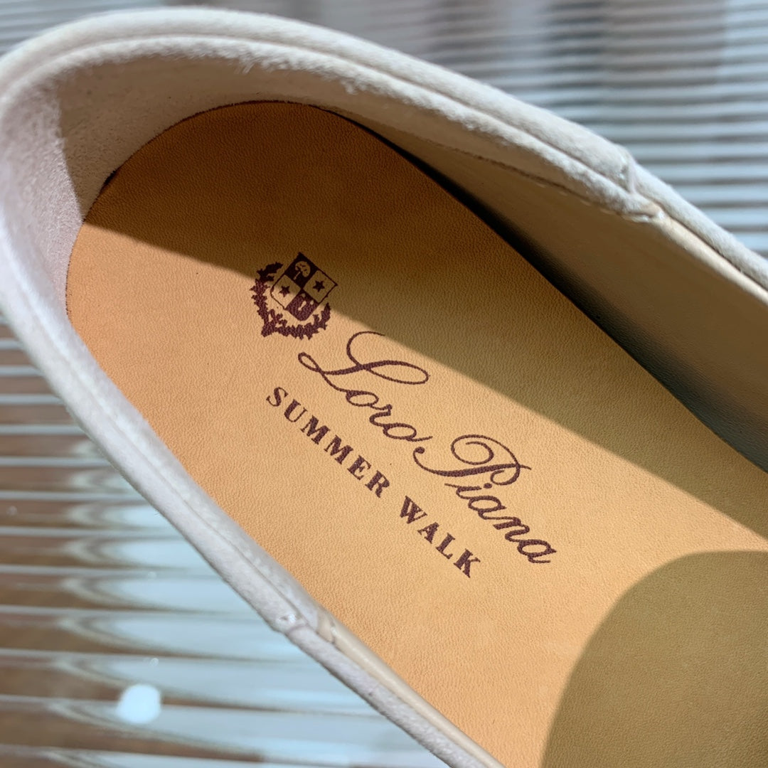 LP DOT SOLE WALK LOAFERS CREAMY WHITE SUEDE - 35