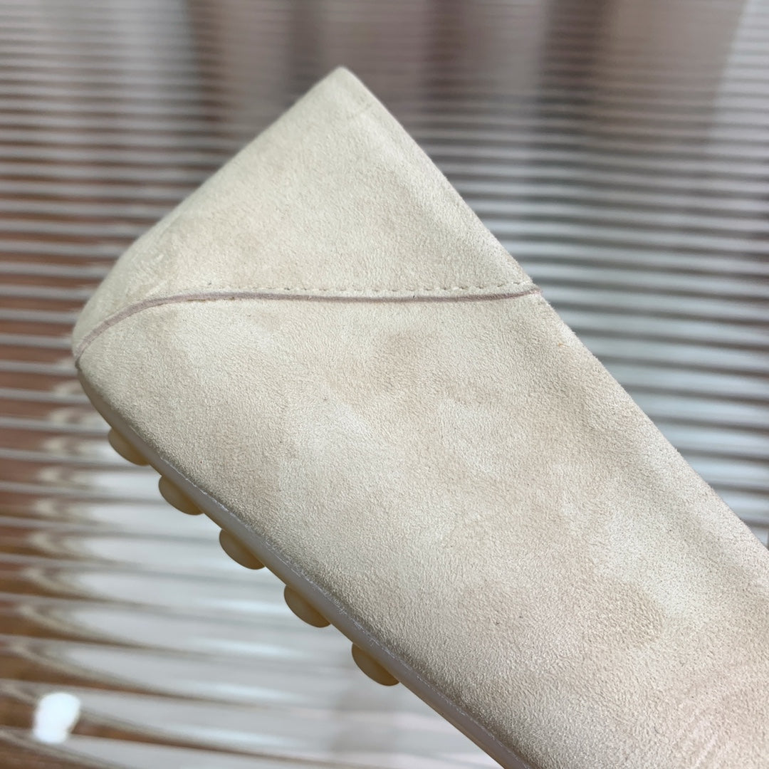 LP DOT SOLE WALK LOAFERS CREAMY WHITE SUEDE - 35