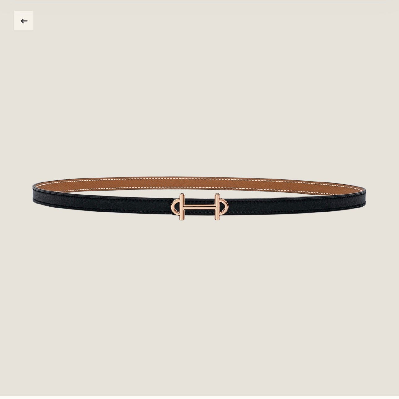 HM GAMMA BUCKLE & REVERSIBLE BRONZE BROWN AND BLACK LEATHER STRAP 13MM COPPER HARDWARE - 30
