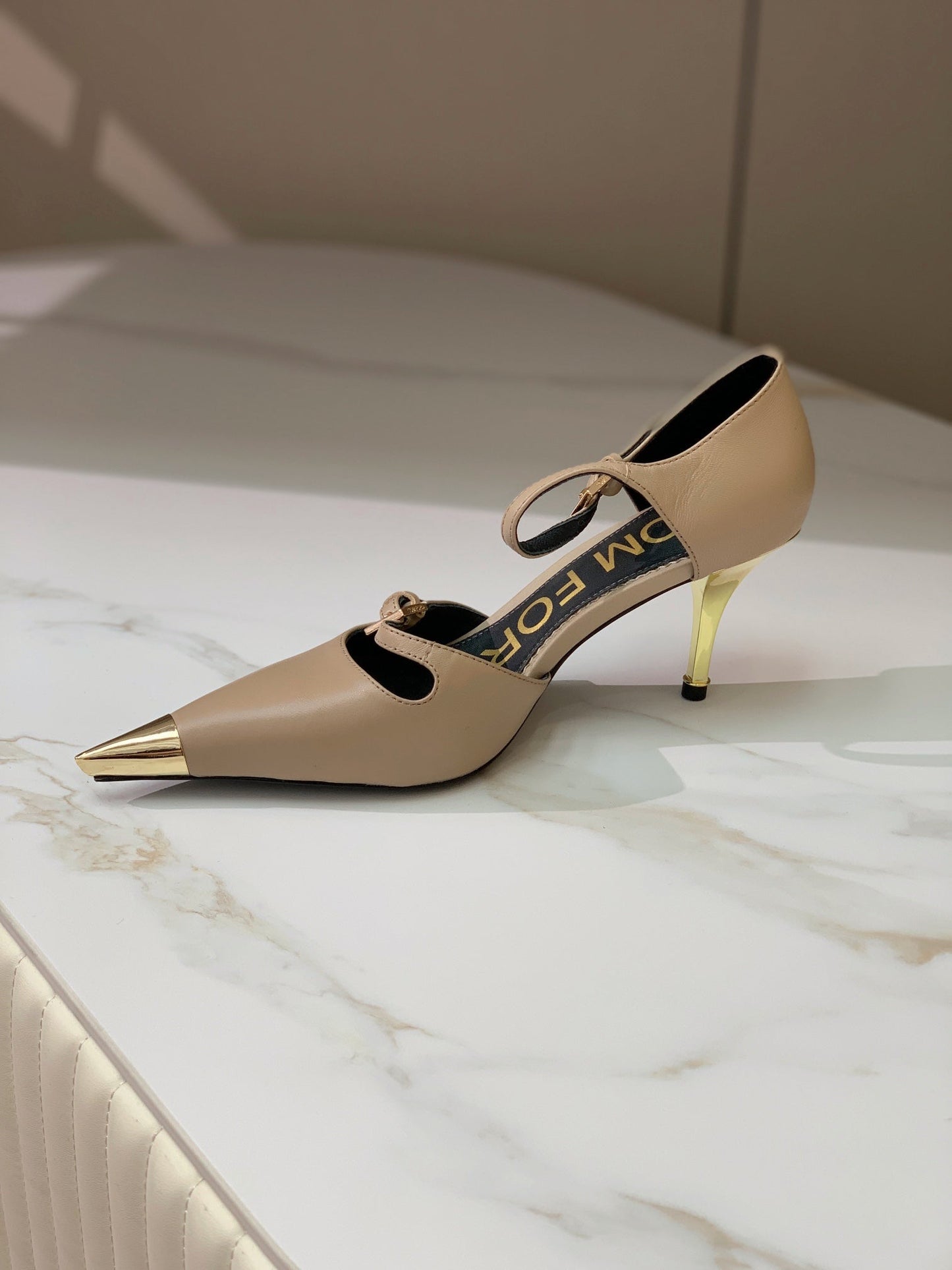 MARY JANE PUMP 7 CM IN PEANUT BROWN CALFSKIN